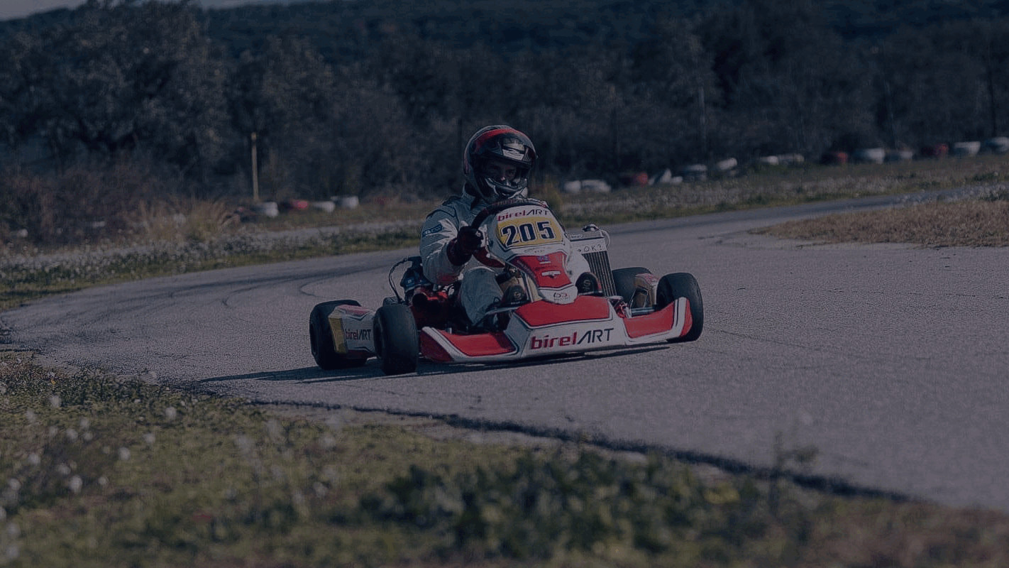 go-kart vehice running in the race track